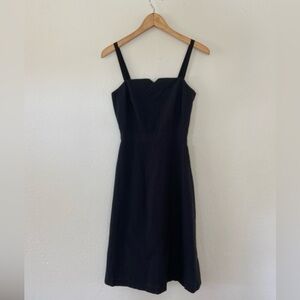 J. Crew Black Midi Strappy Dress